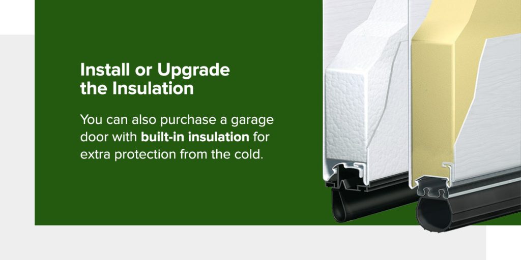 install or upgrade garage door insulation