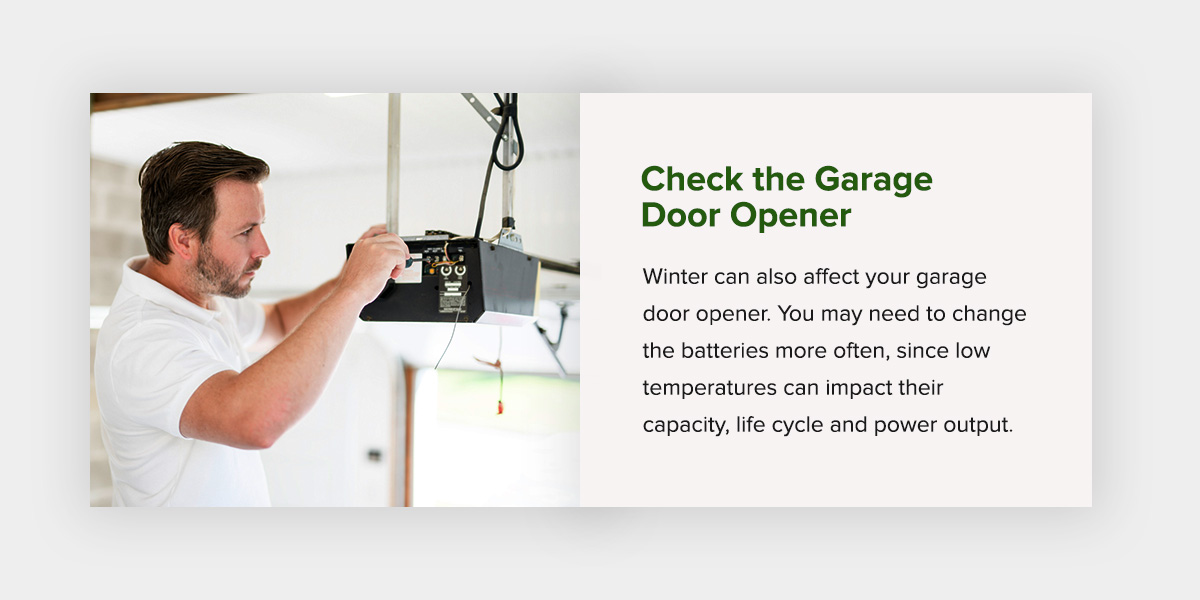 Check the garage door opener